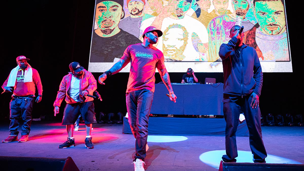 Wu-Tang Clan members onstage