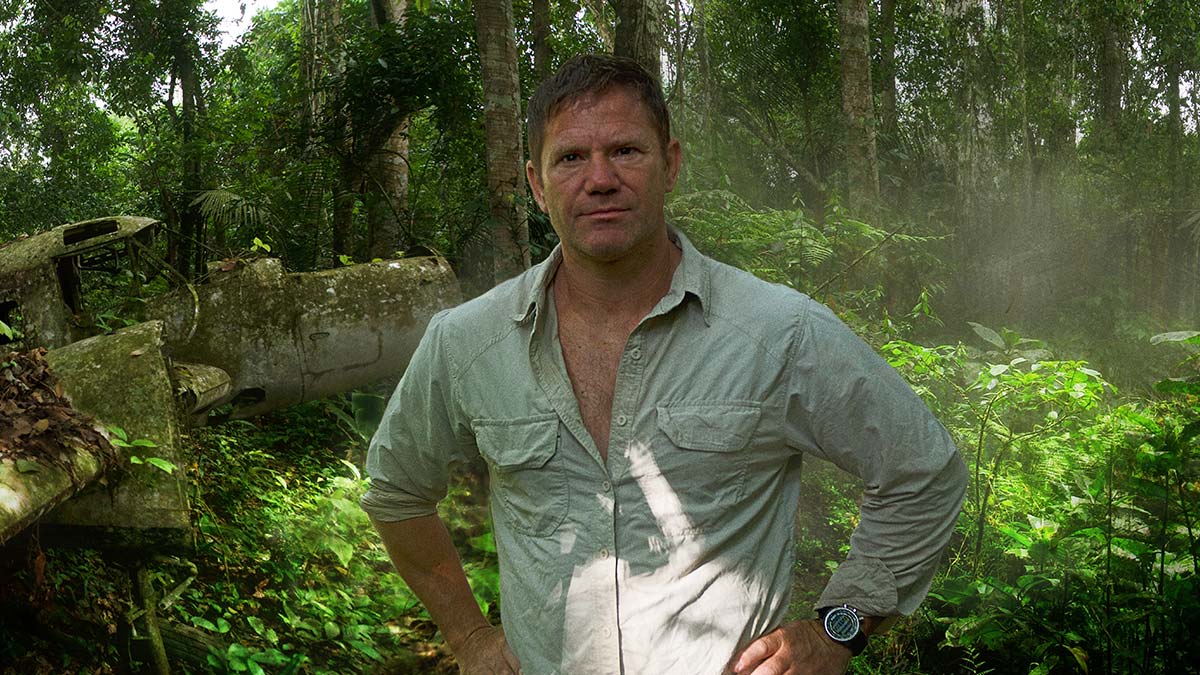 Naturalist Steve Backshall in the jungle