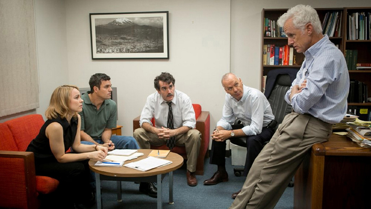 Rachel McAdams, Mark Ruffalo, Brian d’Arcy James, Michael Keaton and John Slattery in Spotlight