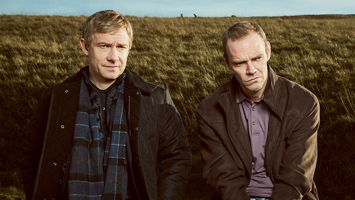 Martin Freeman as Steve Fulcher and Joe Absolom as Christopher Halliwell in A Confession