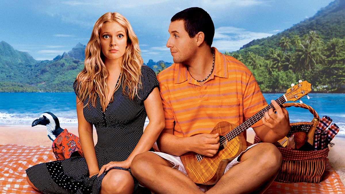 Drew Barrymore and Adam Sandler in 50 First Dates