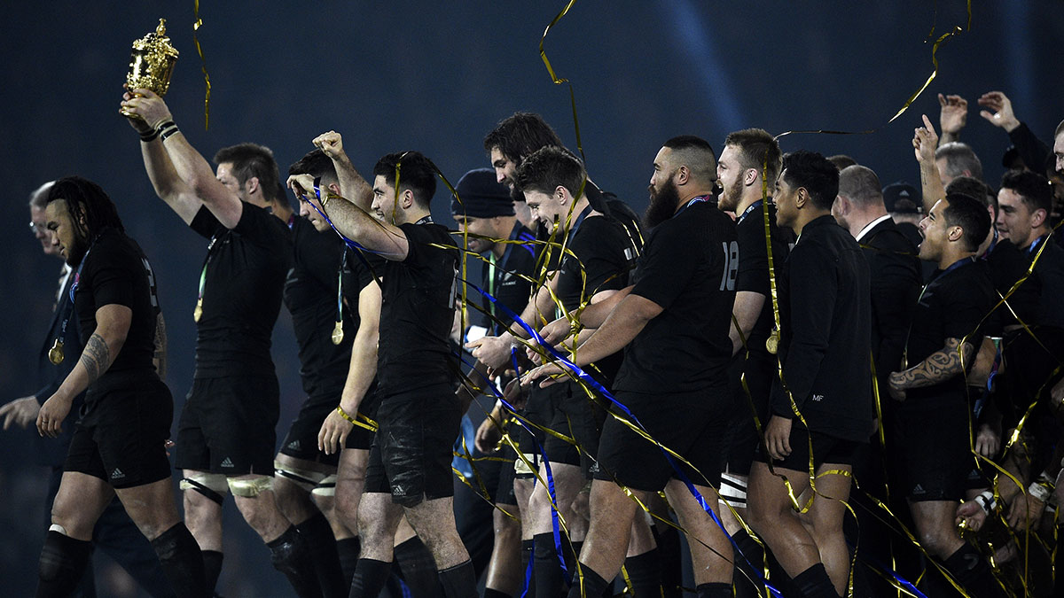 New Zealand winning the 2015 Rugby World Cup
