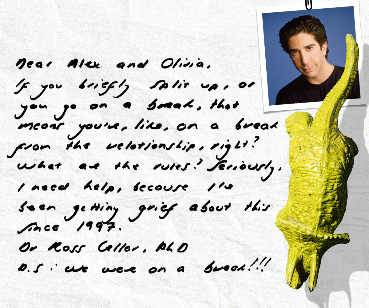 Ross Gellar from Friends letter