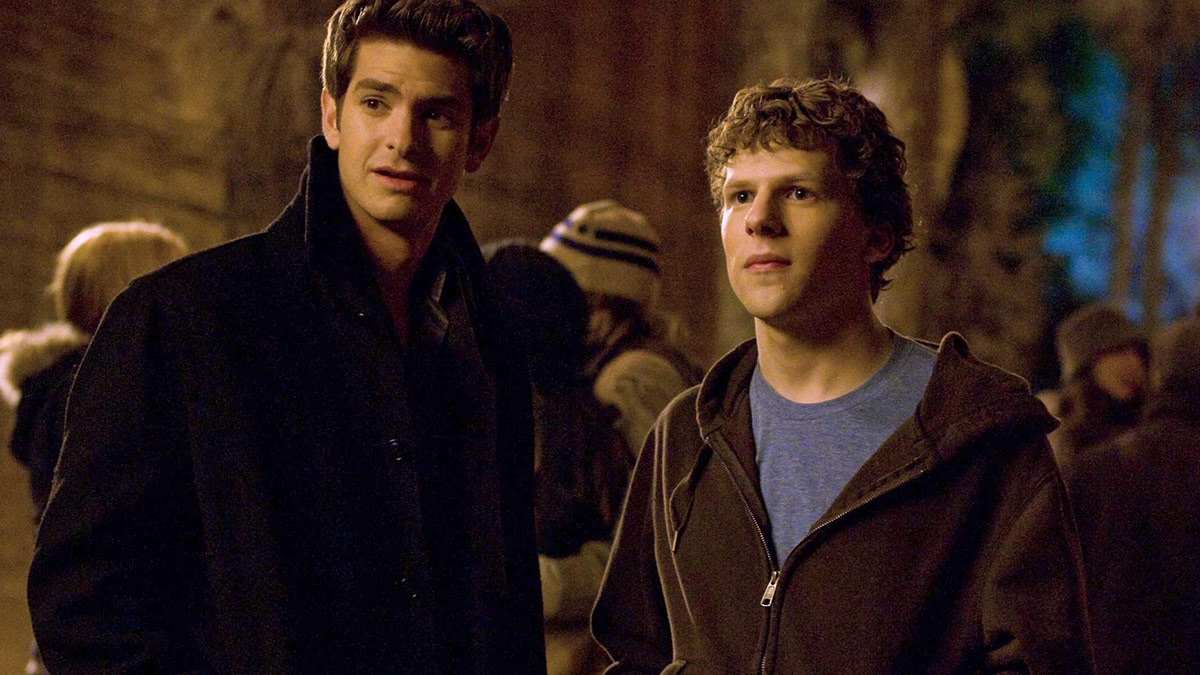 Andrew Garfield and Jesse Eisenberg in The Social Network