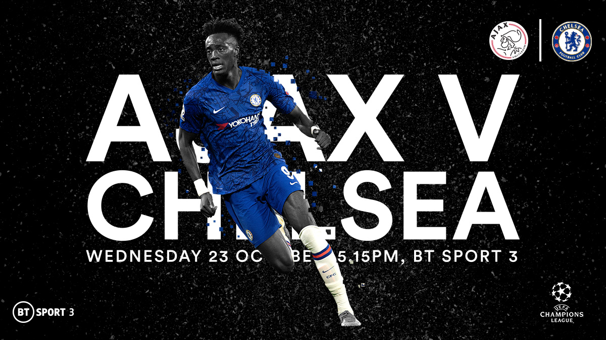 Ajax v Chelsea in the UEFA Champions League on BT Sport