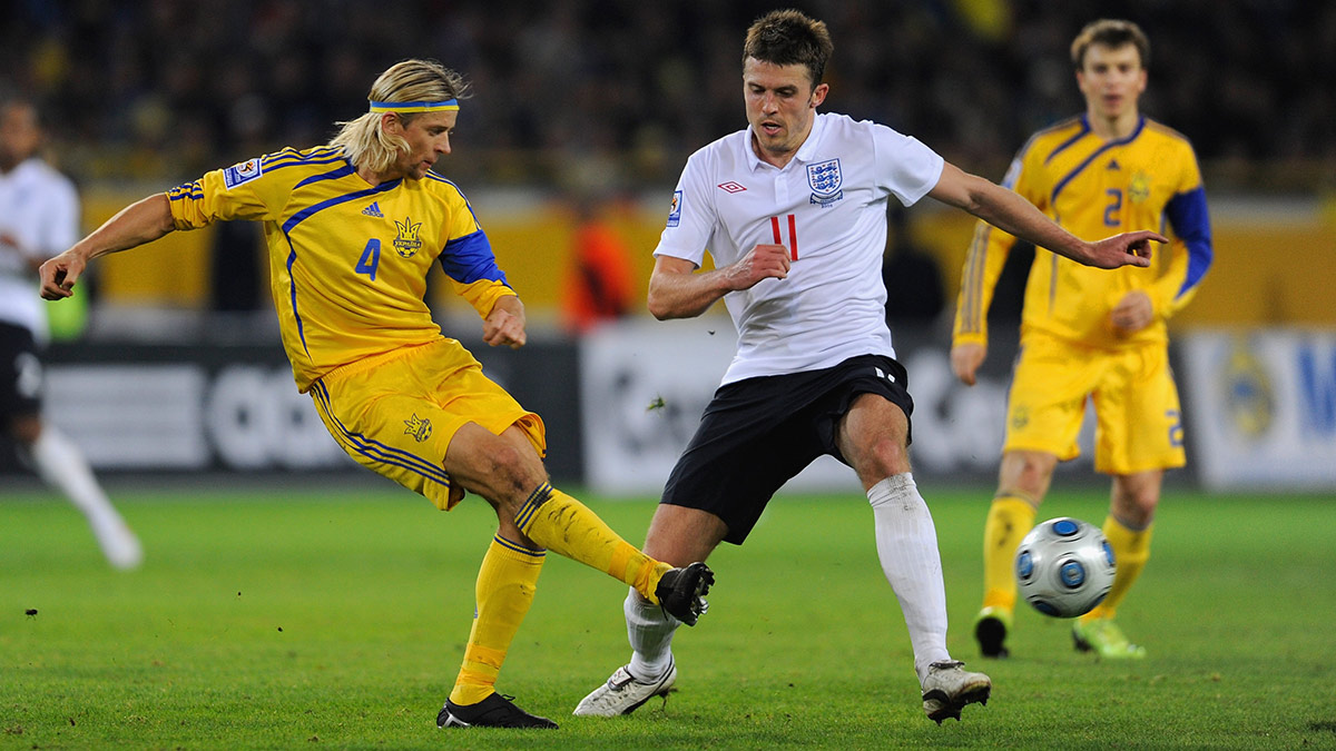 England playing Ukraine in 2009