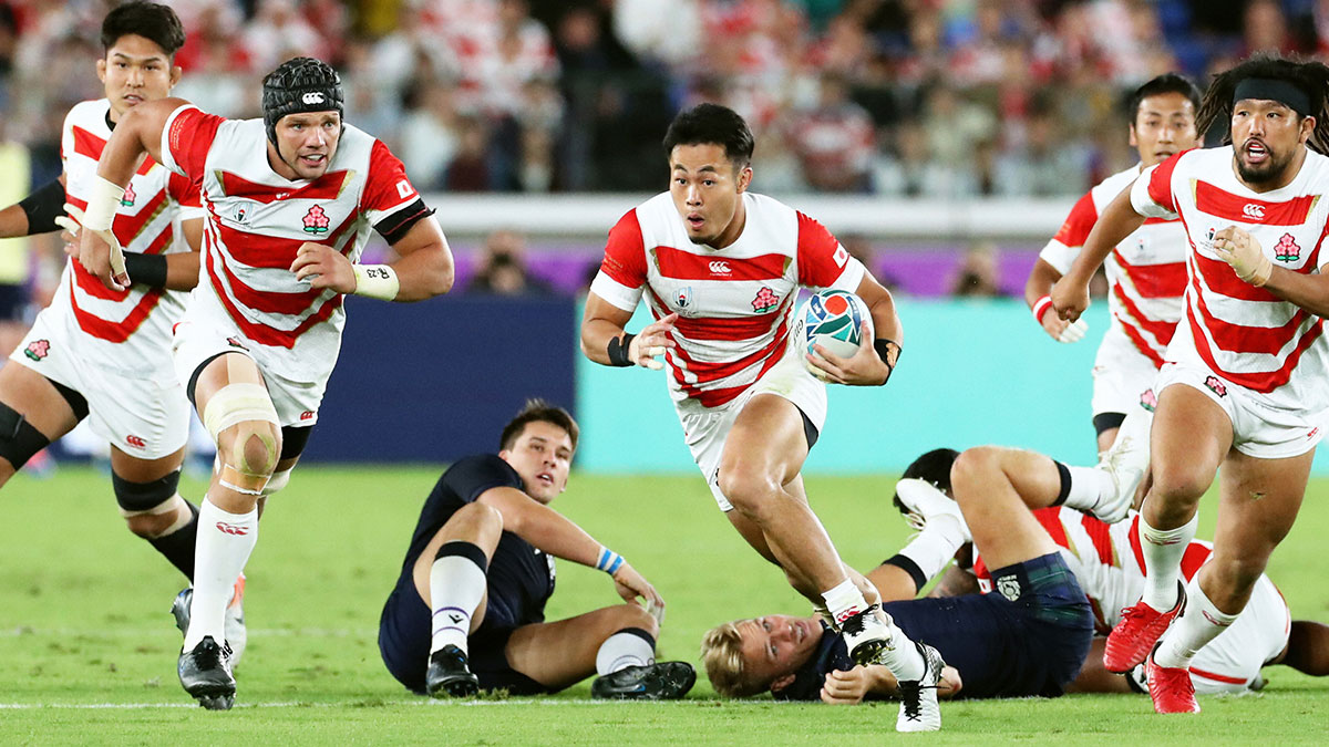 Japan versus Scotland in the Rugby World Cup 2019