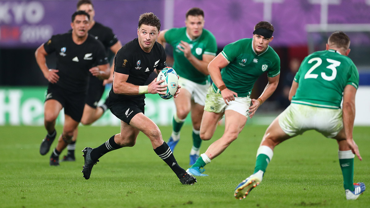 New Zealand versus Ireland in the Rugby World Cup 2019