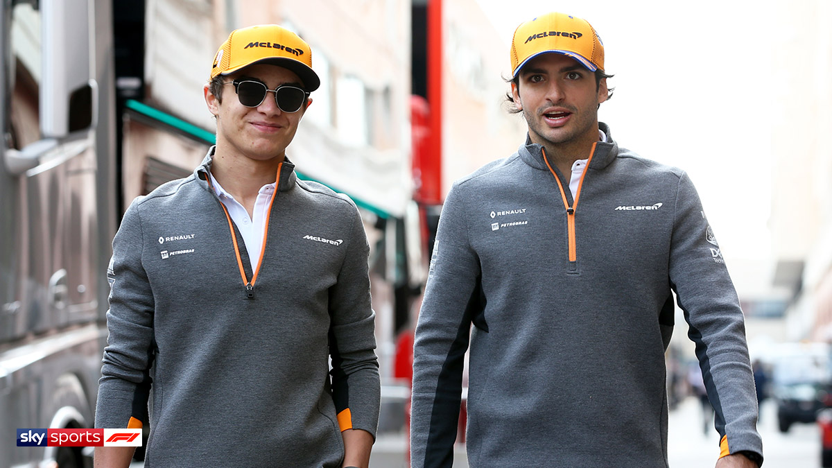 Formula One drivers Lando Norris and Carlos Sainz Jr