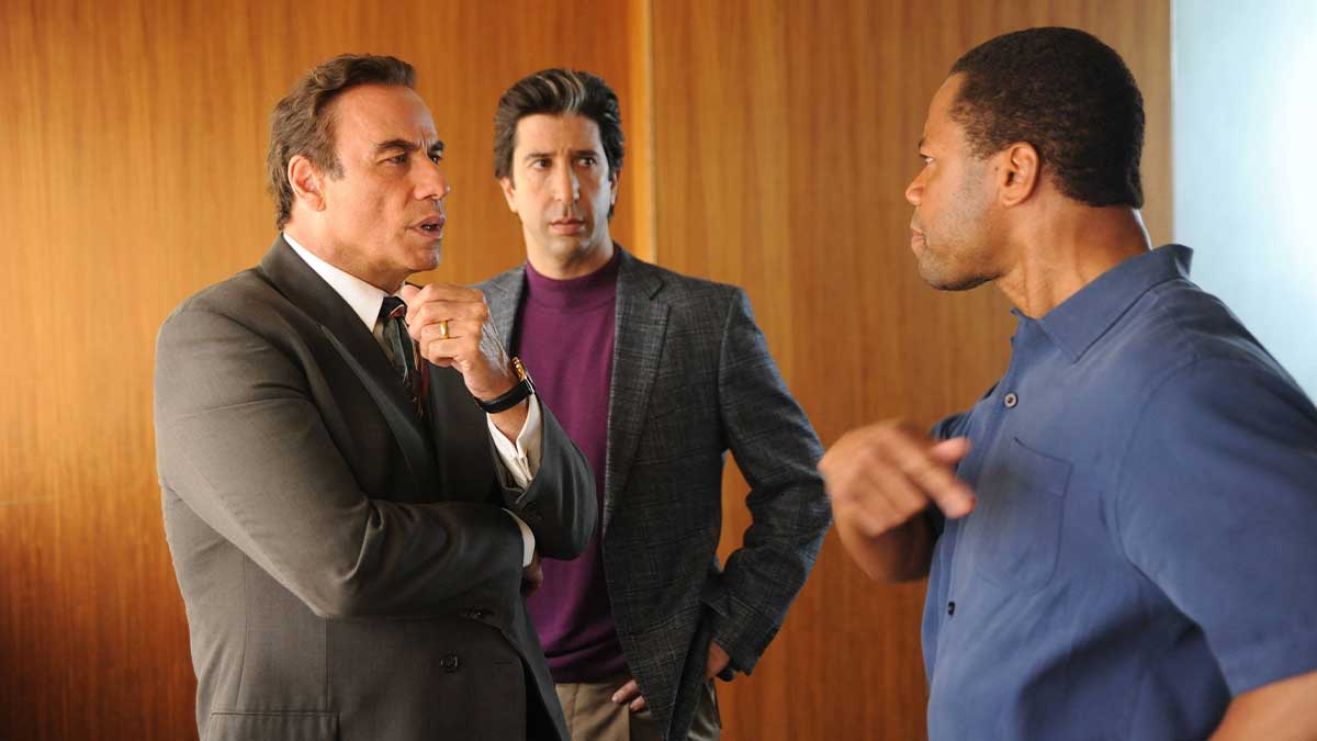 John Travolta, David Schwimmer and Cuba Gooding Jr in The People v. O. J. Simpson: American Crime Story