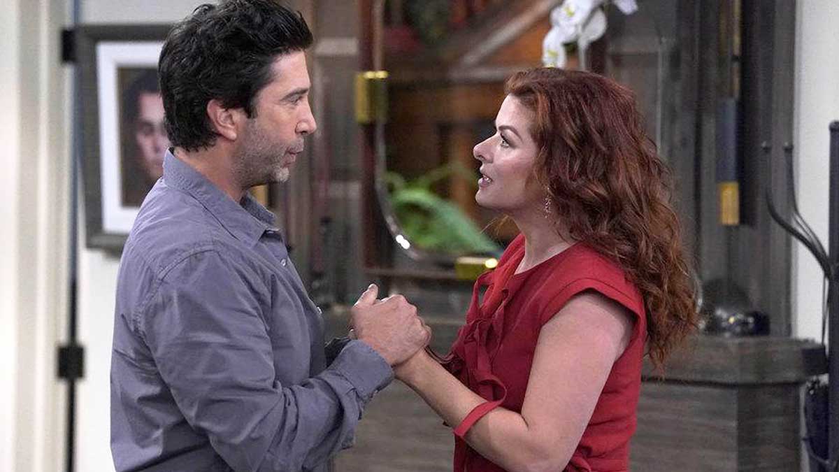 David Schwimmer and Debra Messing in Will & Grace