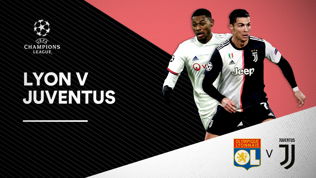 Lyon versus Juventus in the UEFA Champions League