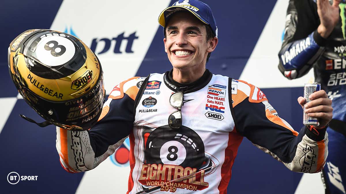 MotoGP rider Marc Márquez winning last season’s title