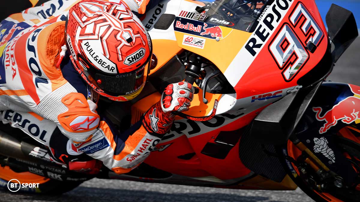 MotoGP rider Marc Márquez racing last season