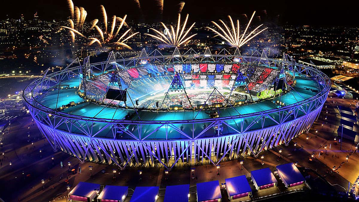 Fireworks display during the London 2012 Olympic Games Opening Ceremony