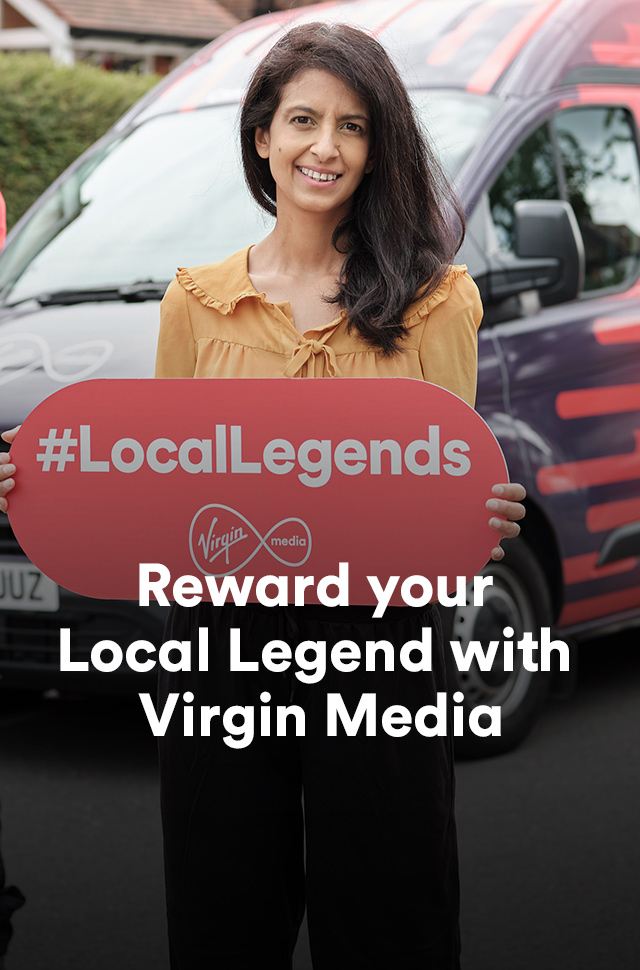 Virgin Media Gig1 broadband Local Legends competition Virgin Media