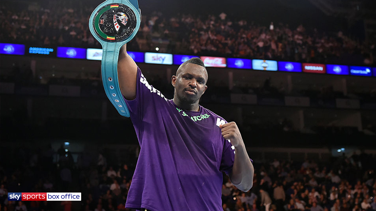 Dillian Whyte with his WBC Interim title