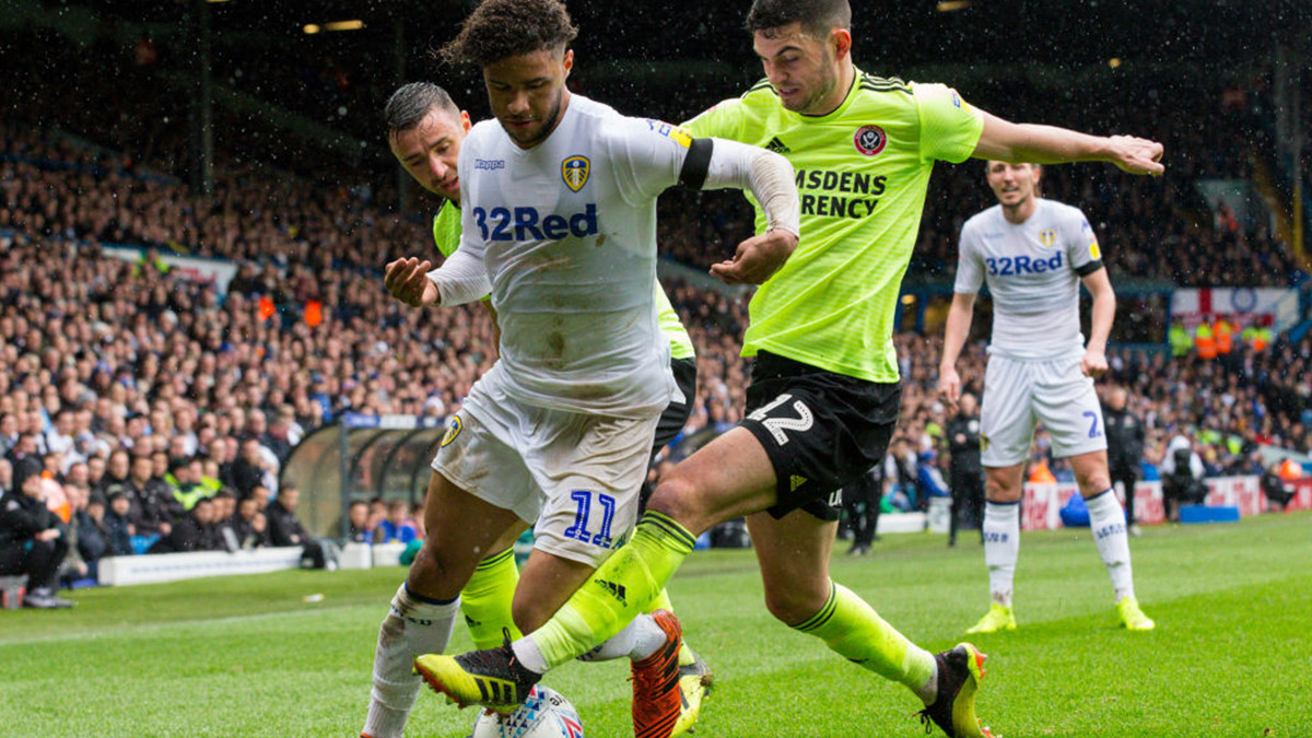 Leeds United taking on Sheffield United in 2019