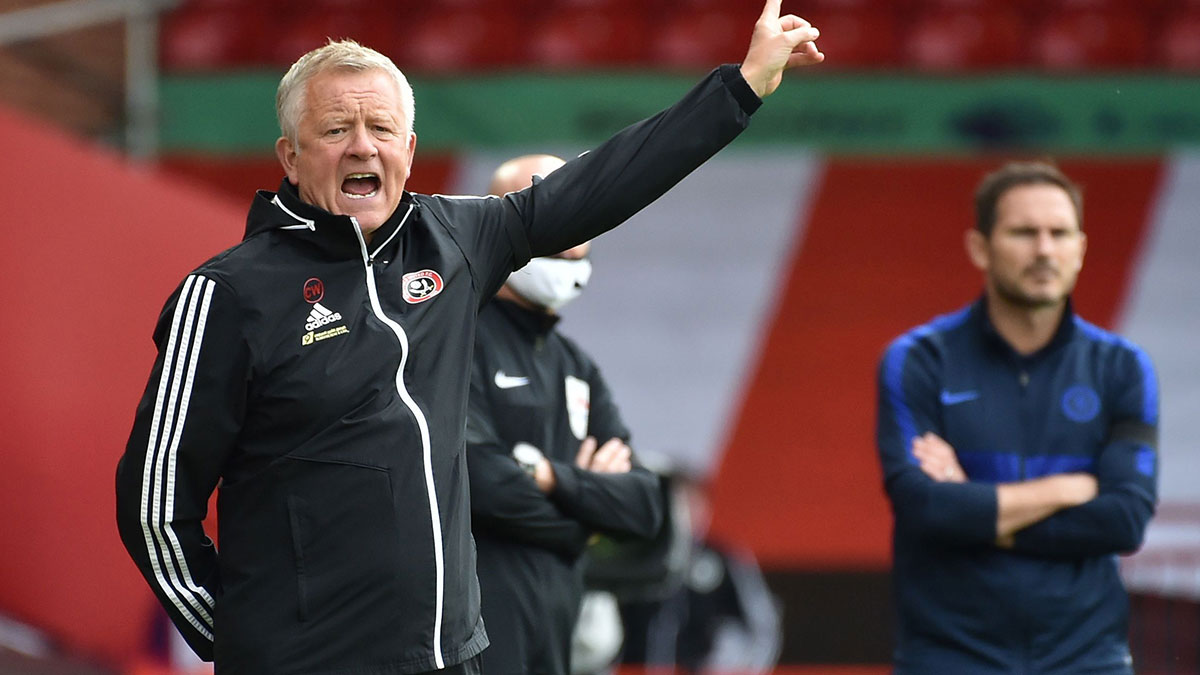 Chris Wilder managing Sheffield United