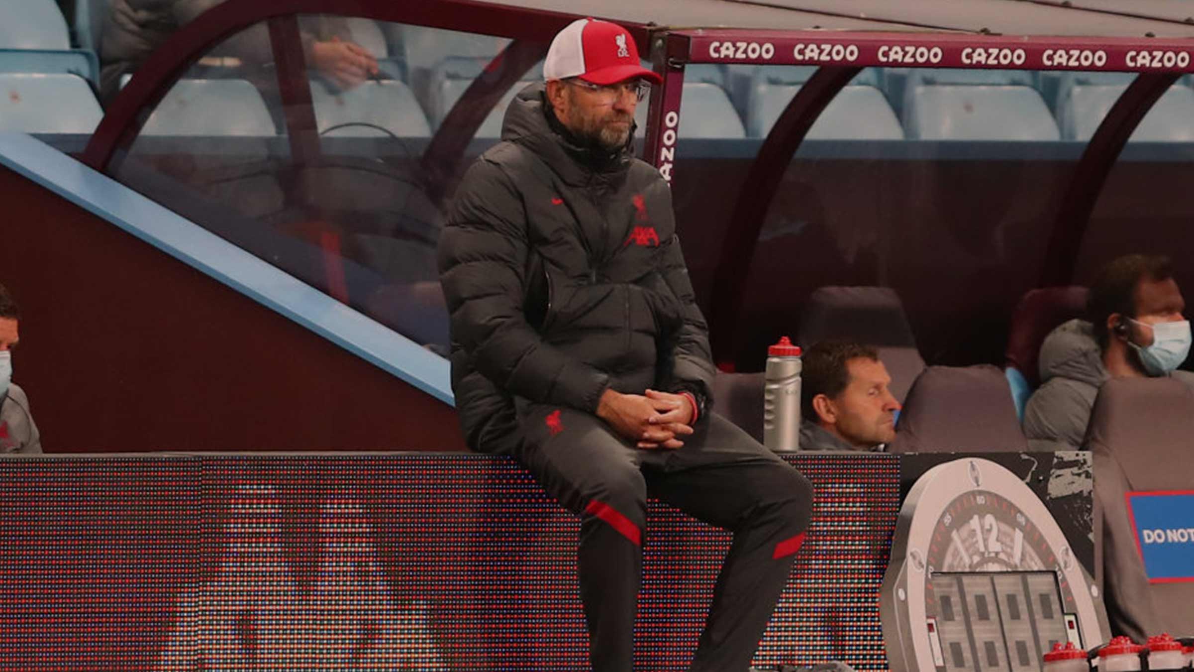 Liverpool manager Jürgen Klopp during his team’s 7-2 Premier League defeat to Aston Villa