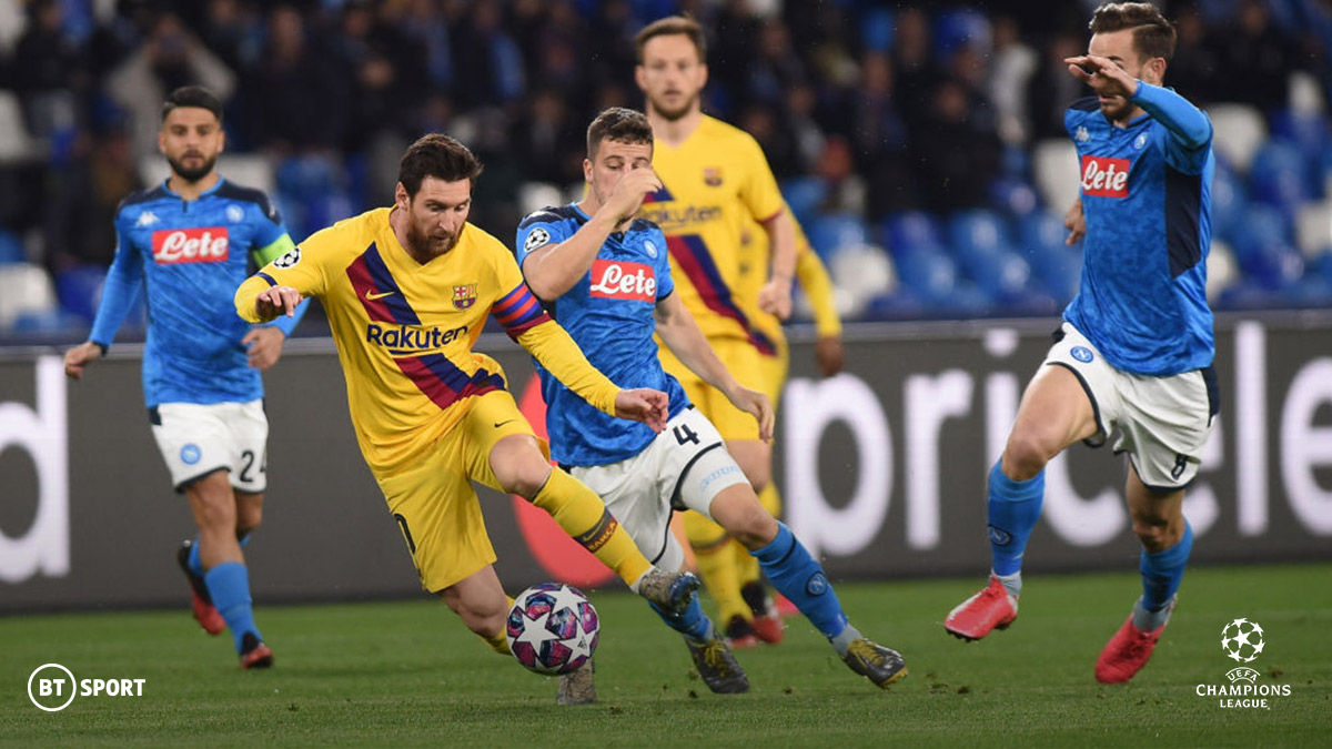 Lionel Messi playing for Barcelona