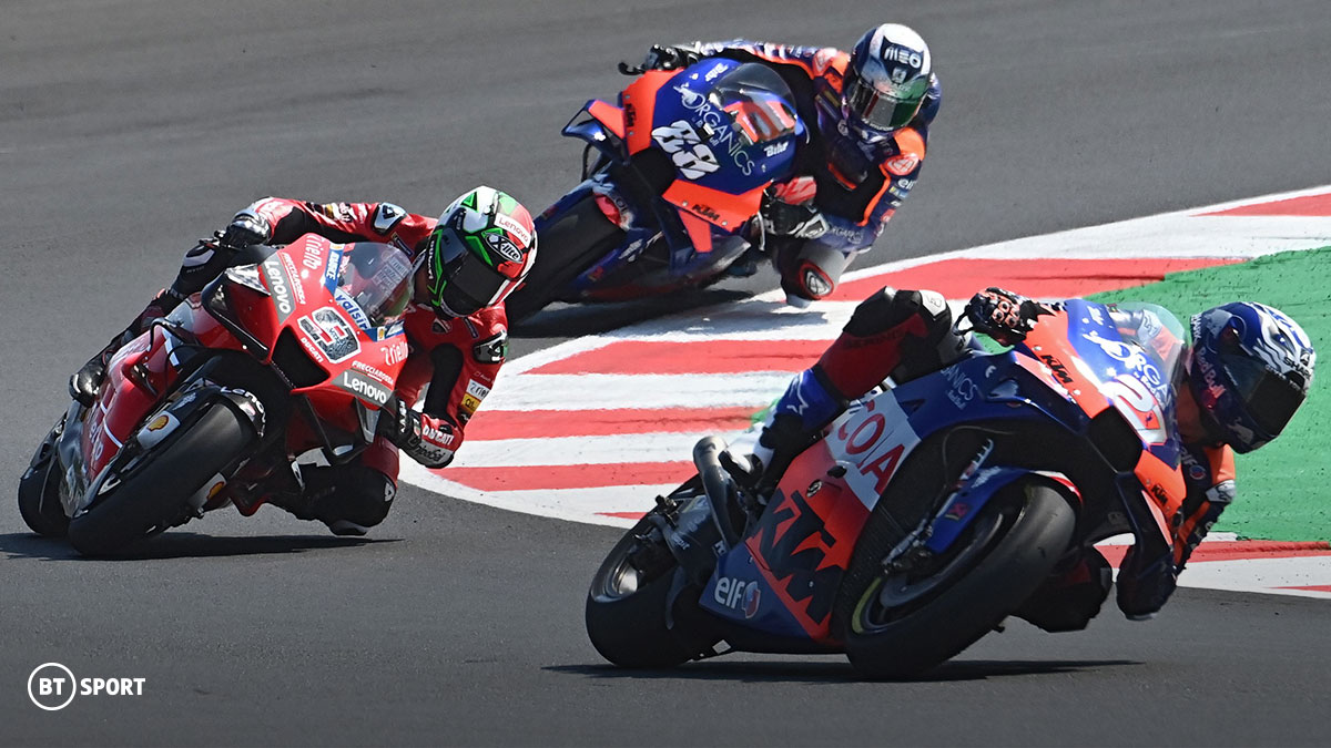 Riders competing during the 2020 MotoGP season