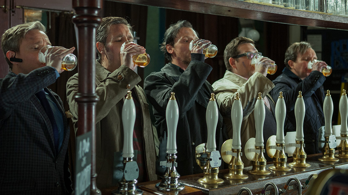 Simon Pegg, Nick Frost, Martin Freeman, Paddy Considine and Eddie Marsan in The World’s End