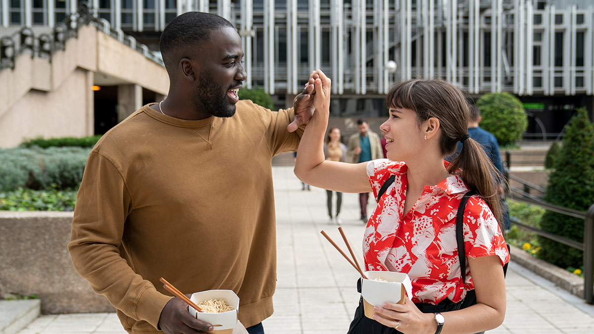 Shamier Anderson and Laia Costa in Soulmates