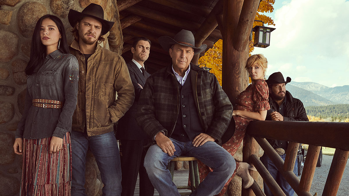 Kevin Costner and the cast of drama Yellowstone