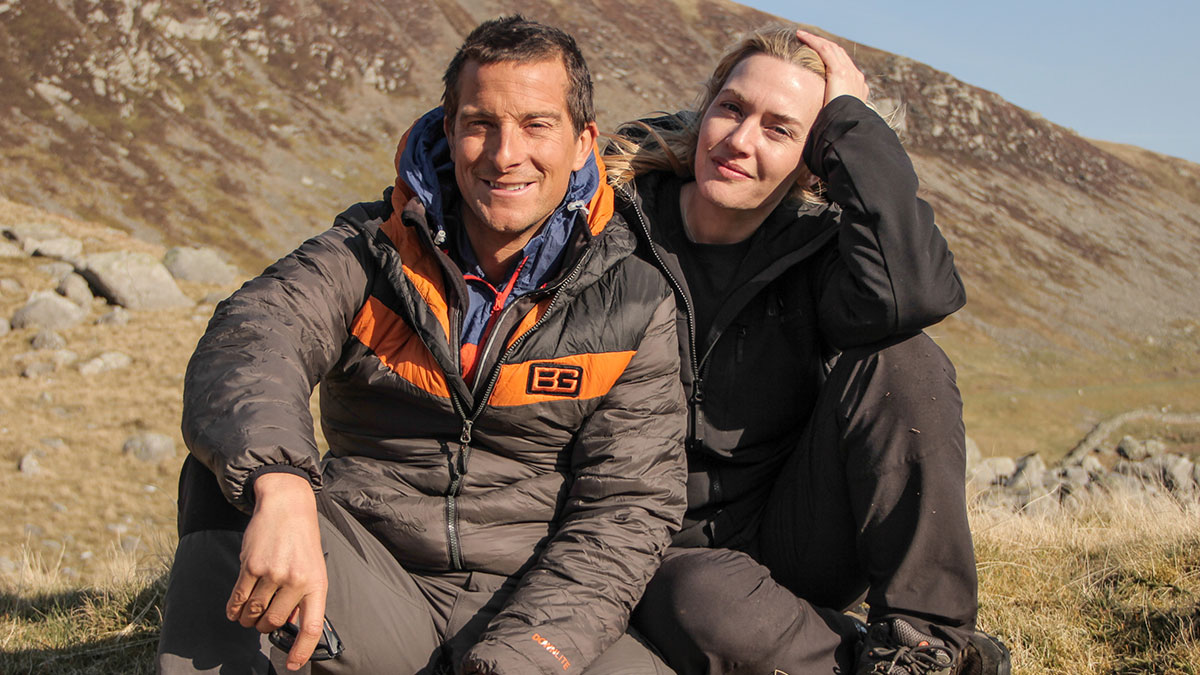 Bear Grylls and actor Kate Winslet in Running Wild