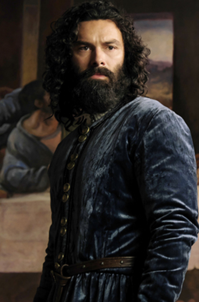 Aiden Turner as Leonardo da Vinci in Leonardo