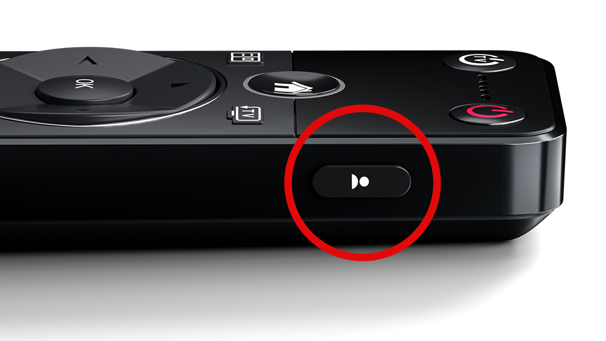 Profile button on the Virgin Media TV 360 remote