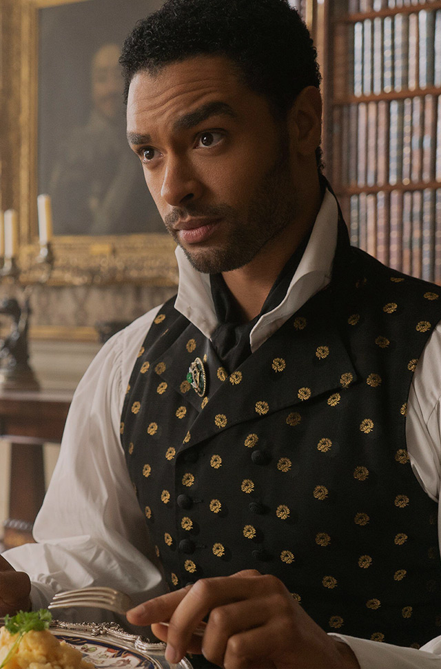 Regé-Jean Page as Duke of Hastings Simon Bassett in Netflix series Bridgerton