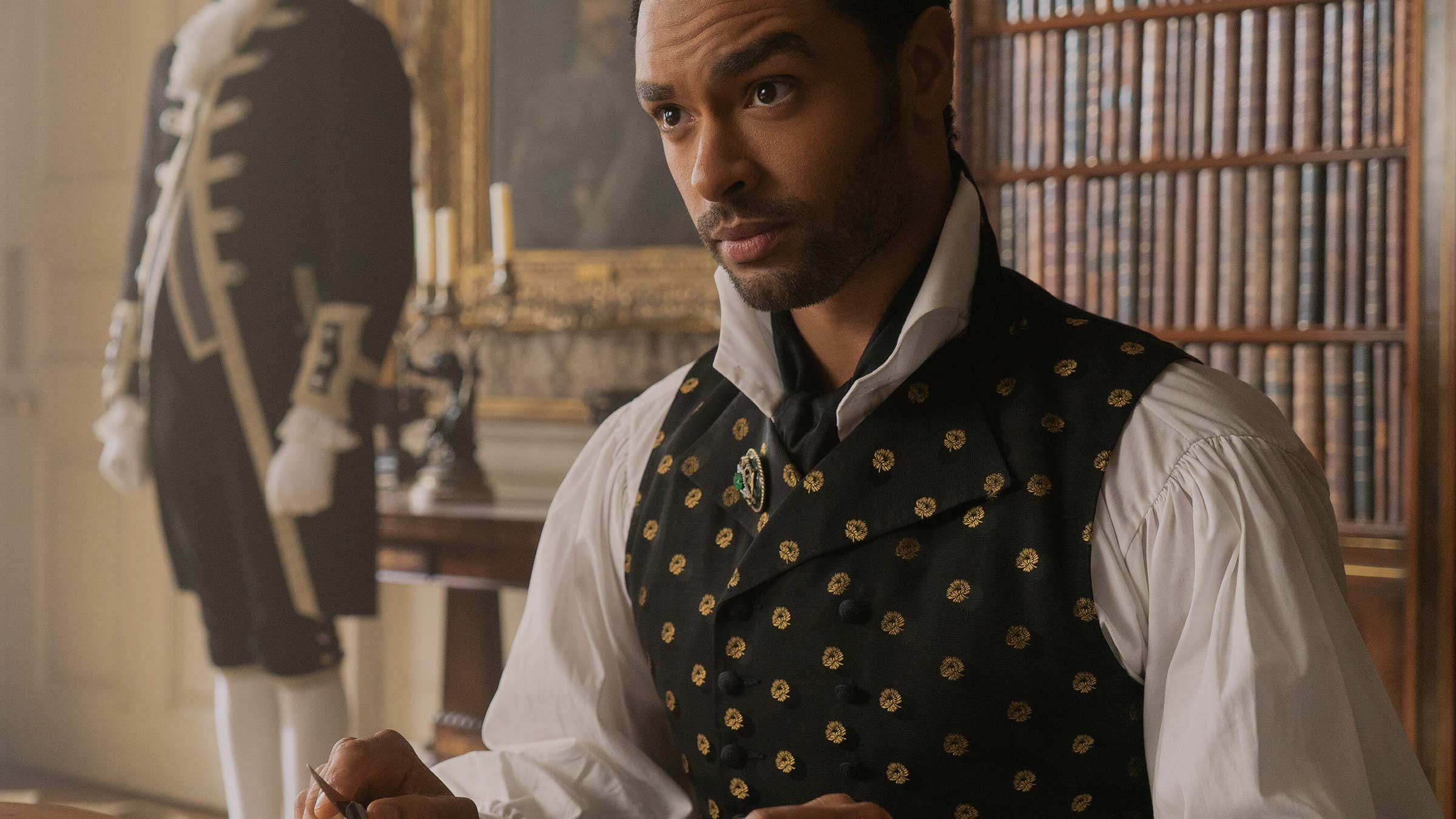 Regé-Jean Page as Duke of Hastings Simon Bassett in Netflix series Bridgerton