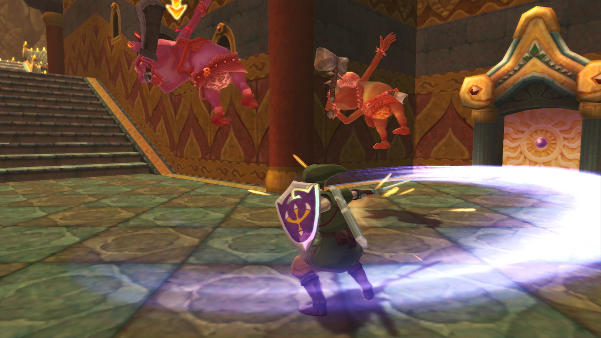 Link spinning his sword in Skyward Sword