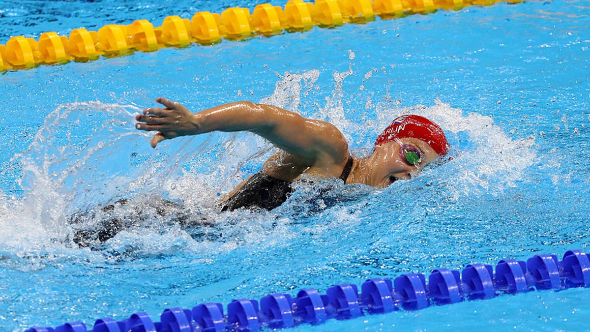 A swimmer at the Olympic Games