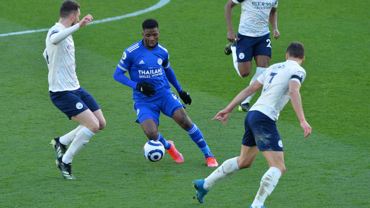 Leicester City playing in the FA Community Shield