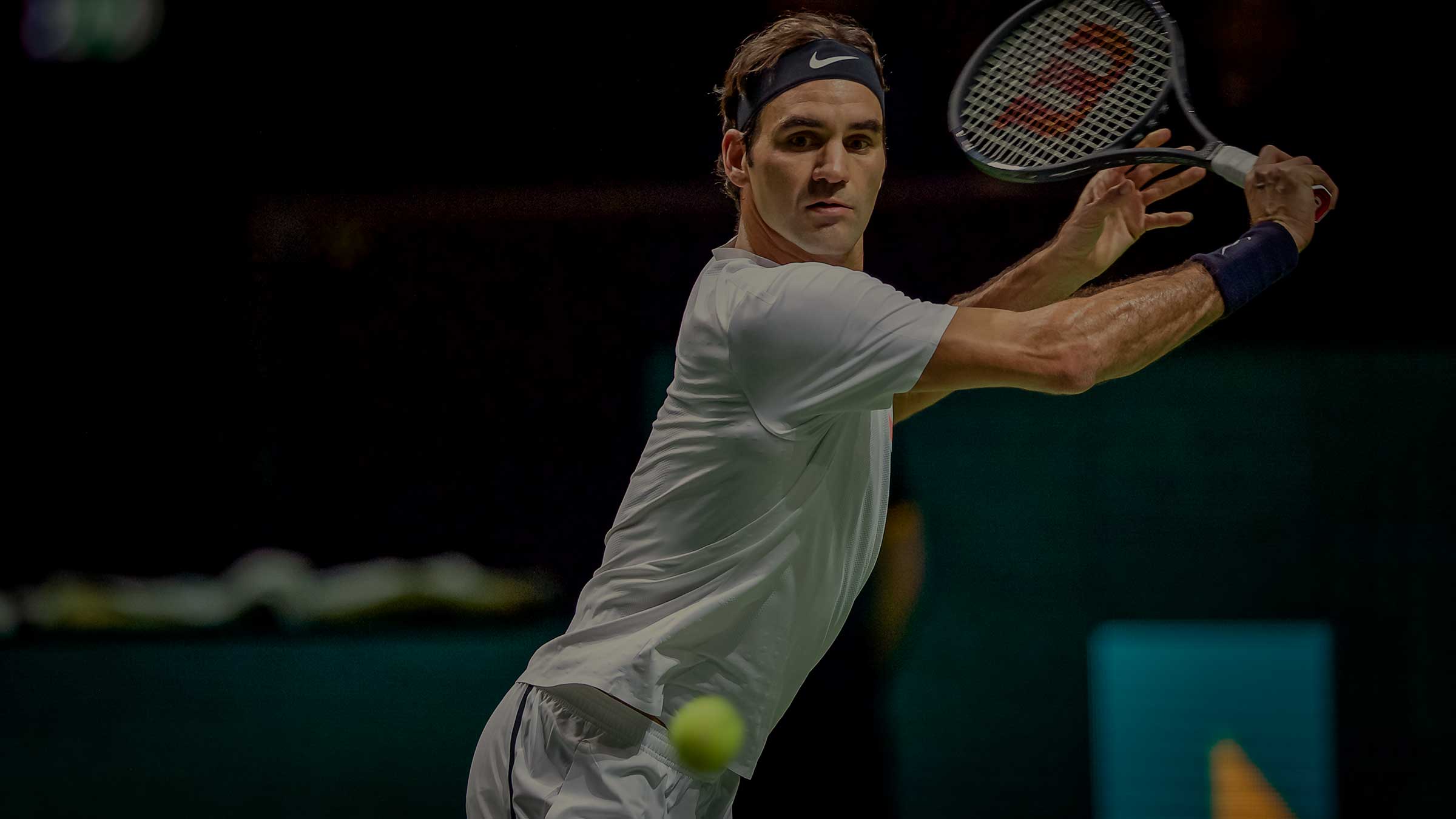 Roger Federer in action