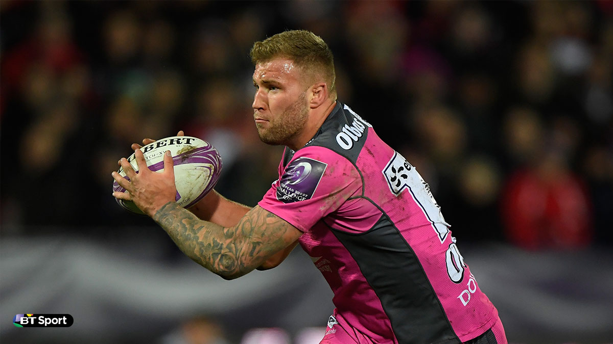 Ross Moriarty playing for Gloucester