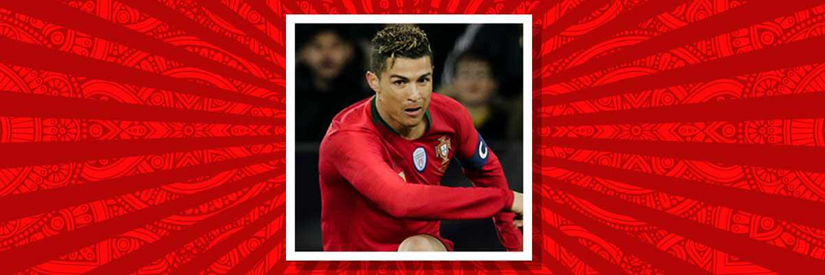 Cristiano Ronaldo playing for Portugal