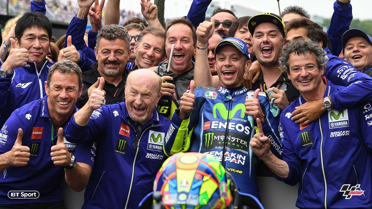 Valentino Rossi after winning the 2017 Dutch MotoGP