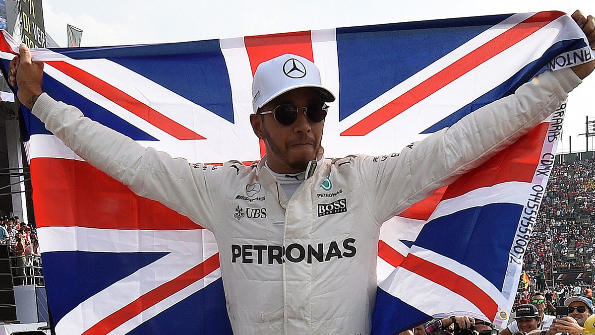 Lewis Hamilton after winning the 2017 British Grand Prix