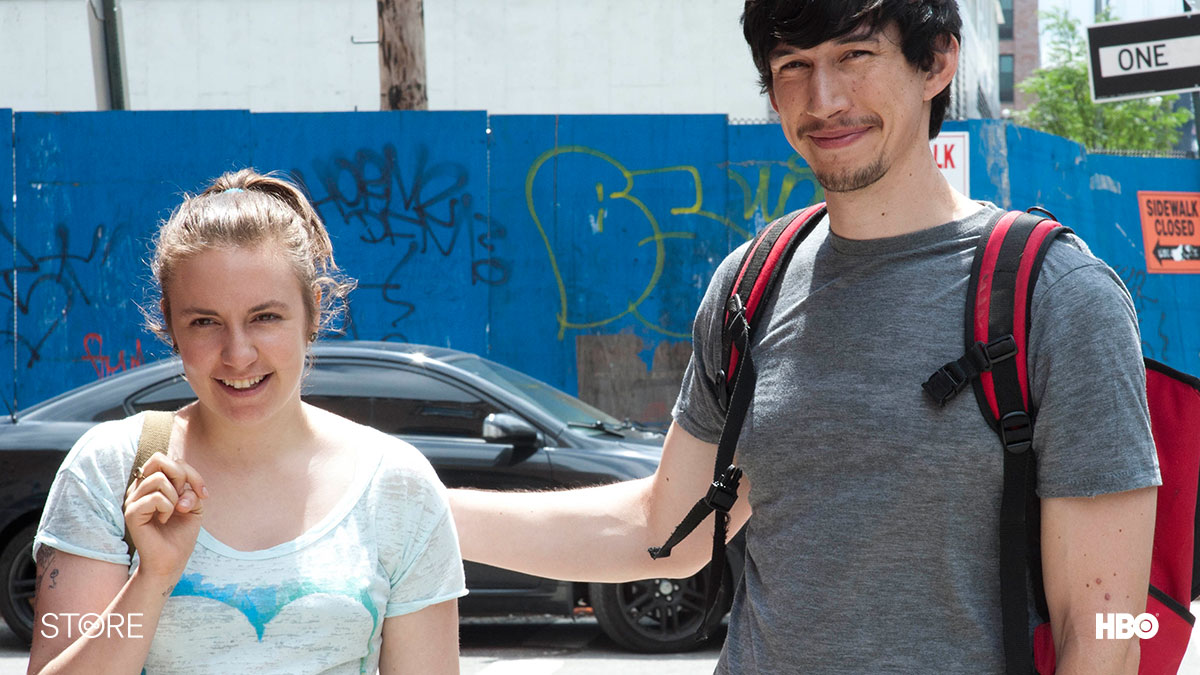 Lena Dunham and Adam Driver in Girls