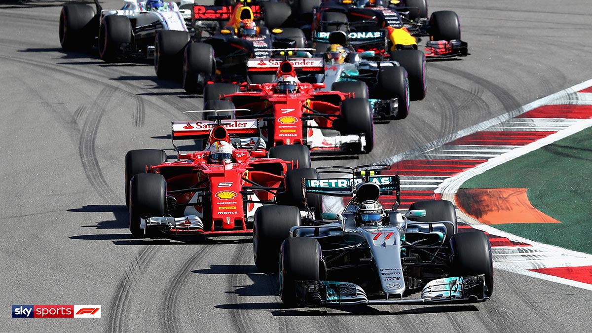 Mercedes and Ferrari during the Russian GP