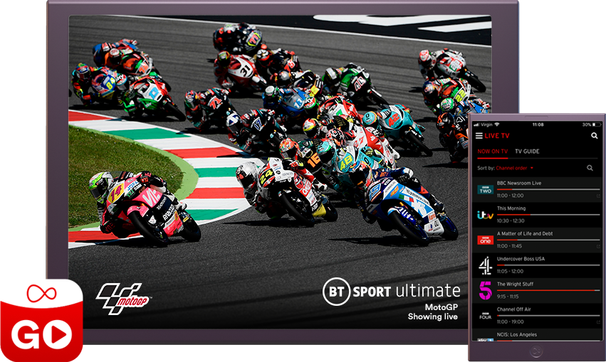 Virgin TV Go 110 Channels BT Sports 3 months subscription Izzudrecoba Store